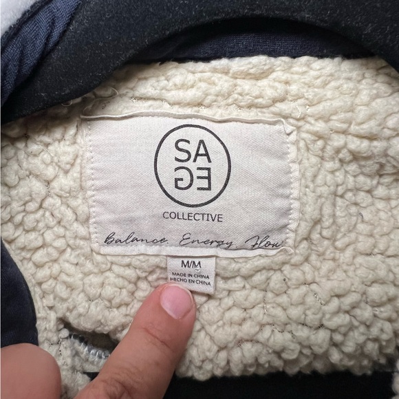 Sage Women's Long Sleeve Plaid Super Plush Sherpa Lined Fleece Shirt Jacket M - Picture 10 of 14